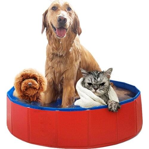 Dog Pool Foldable Dog Swimming Pool Pet Bath Swimming Tub Bathtub Pet Swimming Pool Collapsible Bathing Pool for Dogs Cats Kids
