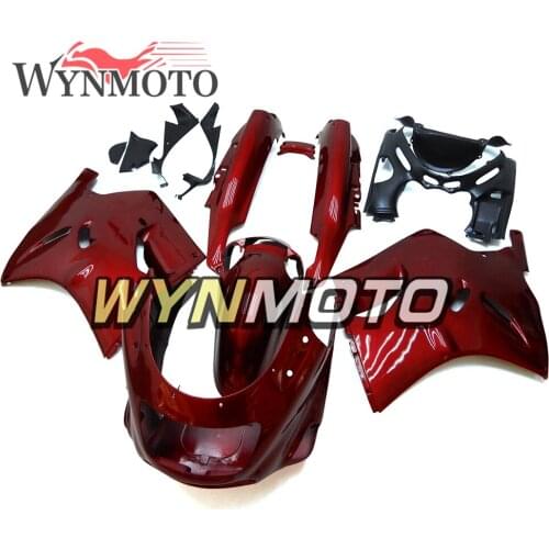 Dark Red Complete ABS Fairings For Kawasaki ZX11 ZZR1100D 1993 - 2003 Motorbike Fairing Kits Body Frames Cowlings