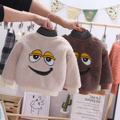 Boys' Girls' Hoodies Sweatshirts Babys Kids Outwear 2021 Beautiful Plus Velvet Thicken Winter Autumn Top Cotton Childrens Clot