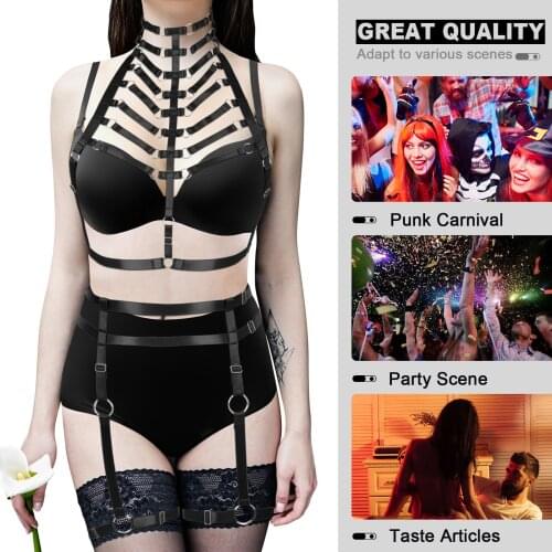 Adult Goods For Women Harness Bondage Suspender Slim Body Binding Strappy Erotic Hollow Out Adjust Lingerie Bdsm Accessories