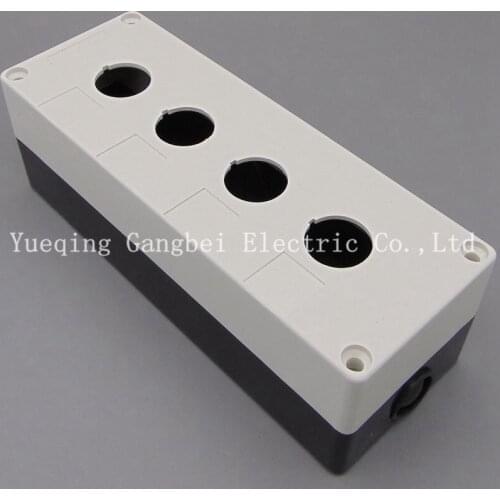 XAL-B4CPushbutton 4 Switch Control Station Protector Box Black & White 4 Holes XALB3C