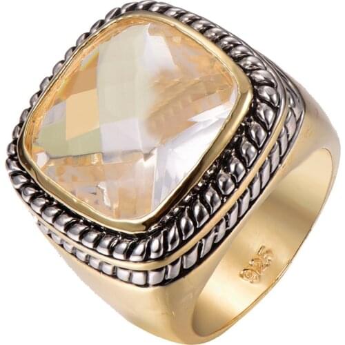 Factory price Huge Morganite Gold Filled Beautiful Ring Free Shipping Size 6 7 8 9 10 F1316