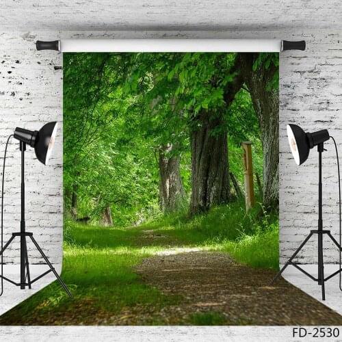 Green Trees Leaves Vinyl Photographic Backgrounds Backdrops Photocall for Wedding Baby Children Photo Studio Photophone