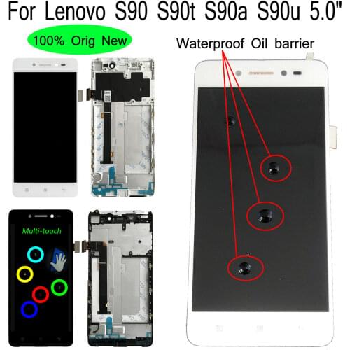100% Original For Lenovo S90 S90t S90a S90u Sisley 5" LCD Display Touch Screen