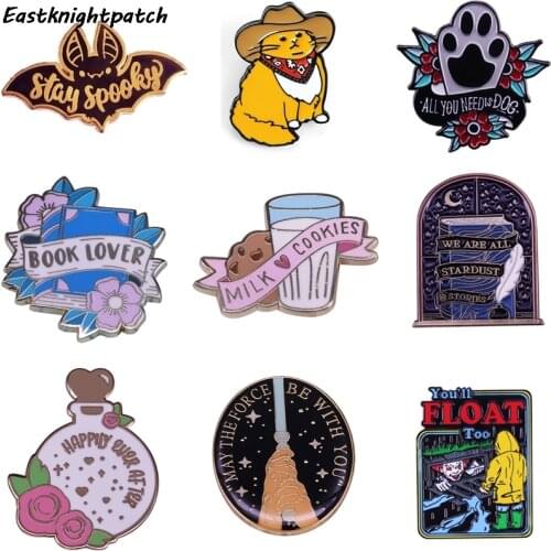 12pcs/lot E3222 Fashion Brooch Cute Cat Enamel Pin Badge Pins Cartoon Brooches Jewelry Badges For Clothes Kids Gifts