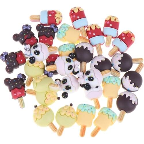 5Pcs 1/12 1/6 Dollhouse Miniature Popsicle Ice Cream Dolls Kitchen Food Toys DIY Simulation Toy for Children