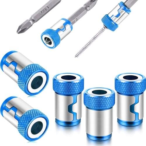 5pcs Magnetic Screw Ring Bit Universal Magnetizer Home Garden Tool 1/4” For 6.35mm Shank Magnet Powerful Rings
