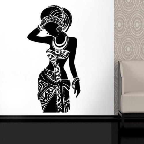 Africa Wall Decal Tribal African Wall Art Black Woman Boho Stickers Bedroom Decor Room Decal Africa Art Decor New Arrival AM01