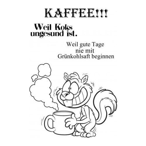 Squirrel with German words Clear Silicone Stamp/Seal for DIY scrapbooking/photo album Decorative clear stamp sheets ST0525