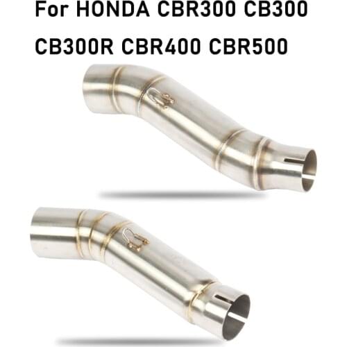 Free shipping CBR300 CB300 CB300R CBR400 CBR500 Motorcycle Exhaust Mid Link Pipe Stainless Steel 50.8 mm Middle Elbow Slip On