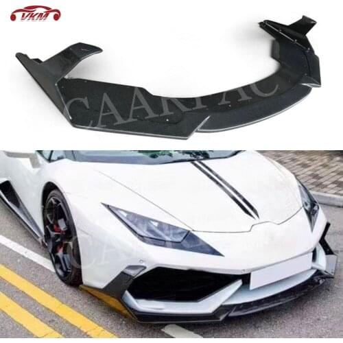 Carbon Fiber Material Front Bumper Lip Chin Spoiler Shovel Splitters Case For Lamborghini Huracan LP610-4 Car Styling 2014-2018