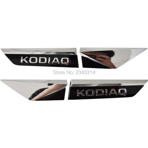 For Skoda Kodiaq 2017-2020 ABS Car Door Side Wing Fender Emblem Badge Stickers Original Exterior Car Styling Accessories