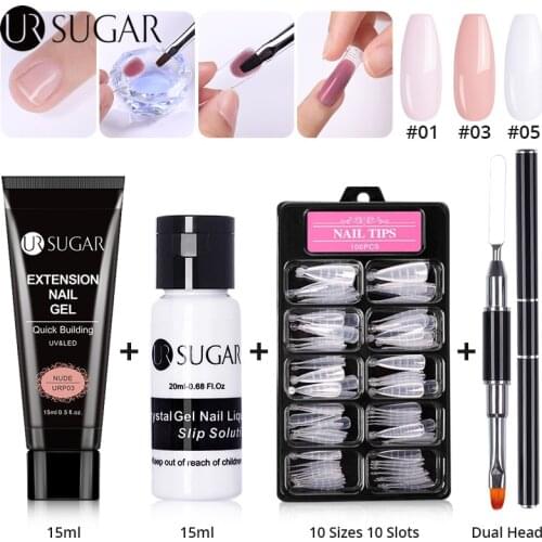 UR SUGAR Acrylic Nail Gel Kit 15ml Quick Building Set Nail Gel Polish For Nail Extensions Acrylic Gel Polish Nail Art