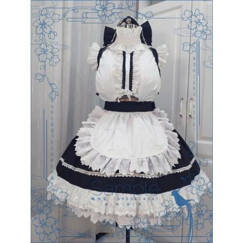 [Customized] Anime Azur Lane HMS Dido Maid Outfit Uniform Party Dress Any Size Cosplay Costume Women Halloween FreeShipping 2020