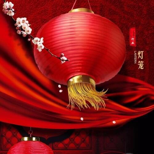 1Pc 8&quot (20cm) Round Silk Lanterns Wedding Birthday Party Decorations Supply Lamp Festive Red Chinese Ball Silk Chinese Lante