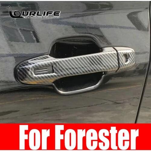 ABS Chrome Door Handle Cover Trims Decoration For Subaru Forester SK 2019 2020 2021 Fifth Generation Auto Exterior Accessories