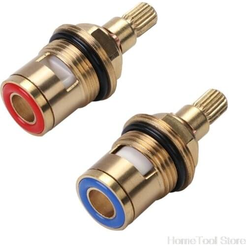 Brass Ceramic Thermostatic Valve Faucet Cartridge Bathroom Hot Cold Water Mixer Valve Water Temperature Ajustment Kit Au10 21