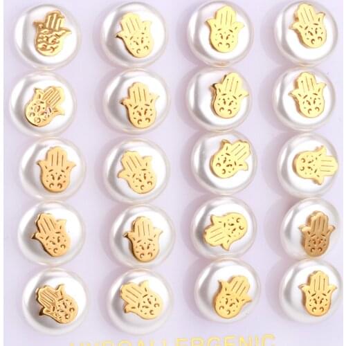 LUXUKISSKIDS 10pairs/lot Hand Fake Pearl Christmas Stud Earrings Earings For Women Fashion Jewelry Brinco pendientes