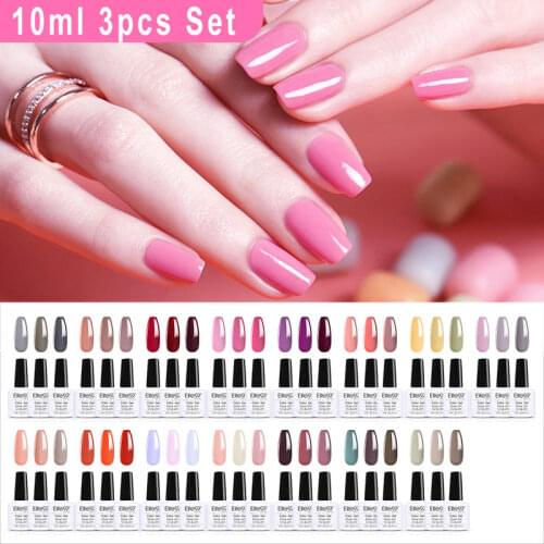 Elite99 3PCS 10ml Summer Color Series Gel Polish Set Soak Off UV LED Hybrid Varnishes Nail Art Manicure Set Gel Polish Lacquer