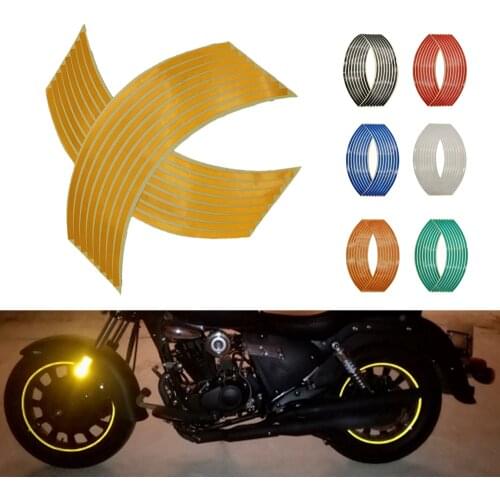 Motorcycle Wheel Sticker 3D Reflective Rim Tape Auto Decals Strips For Yamaha XMAX 125 250 400 300 VMAX VMAX 1700 1200 NMAX 125