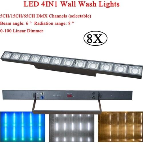 8Pcs/Lot 2020 NEW Multi-function LED 100W 4IN1 Wash Wall Lights DMX512 Running Horse Point Control For Dj Bar Disco Party Lamp
