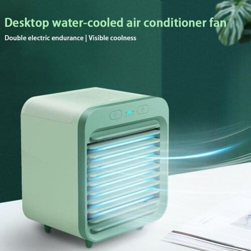 Usb Desk Mini Fan Portable Air Cooler Fan Air Conditioner Light Desktop Air Cooling Fan Humidifier Purifier for Office Bedroom