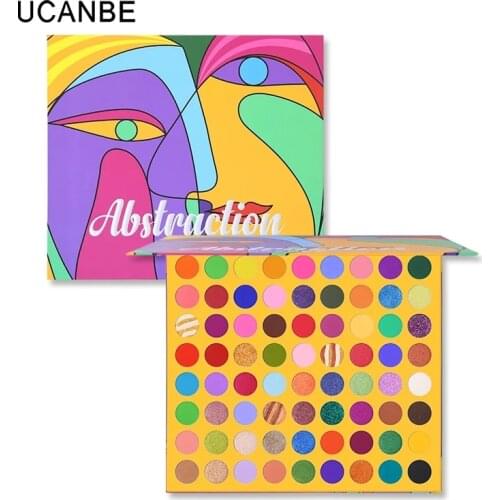 UCANBE Abstraction 72 Colors Eyeshadow Palette Matte Pressed Glitter Shimmer Eye Shadow Waterproof Professional Make Up Palette