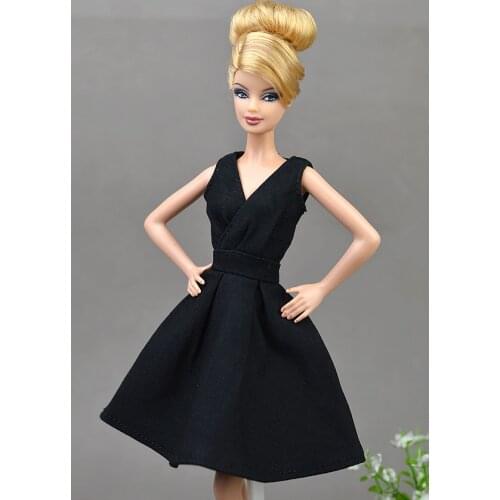 Doll dress white black wedding dance dress for bb 1:6 dolls BBI00621