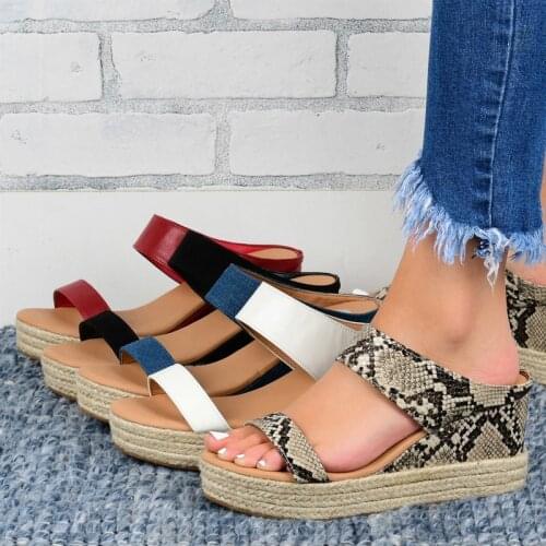 Women sandals 2021 new hight increasing summer sandals woman platform shoes slip-on fashion female sandal plus size