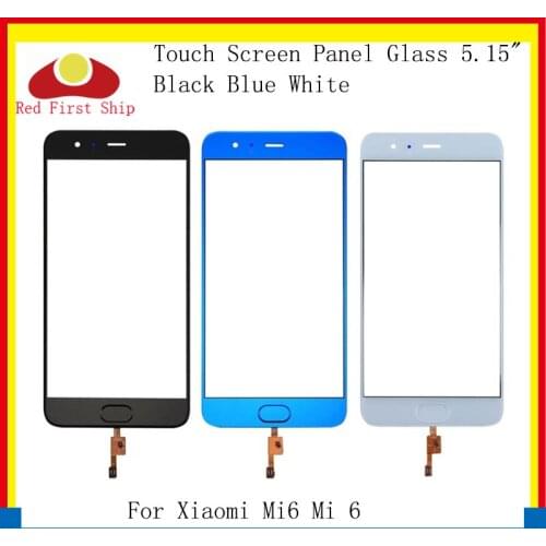 10Pcs/lot Touch Screen For Xiaomi MI 6 Mi6 Touch Panel Digitizer Sensor Front LCD Glass Lens Mi6 With FingerPrint Replacement