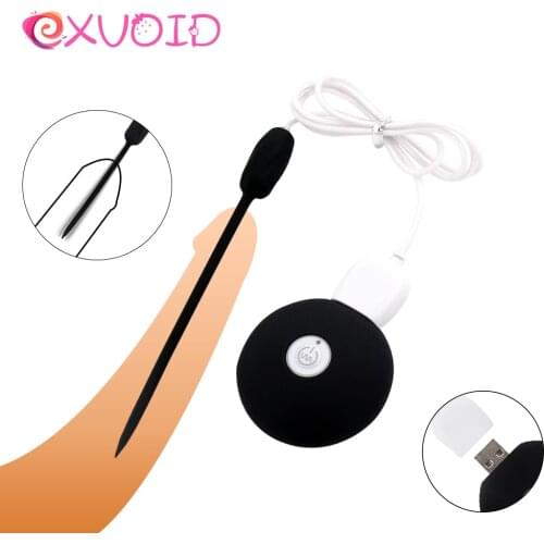 EXVOID Urethral Plug Vibrator Catheter Masturbator USB Charging Penis Plug Horse Eye Stick Sex Toys for Men Gay Adult Products