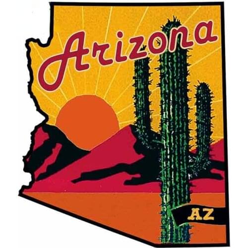 Arizona Desert Mountains Cactus Car Stickers Helmet Motorcycle Sunscreen Vinyl JDM Cover Scratches Waterproof Truck Graphics