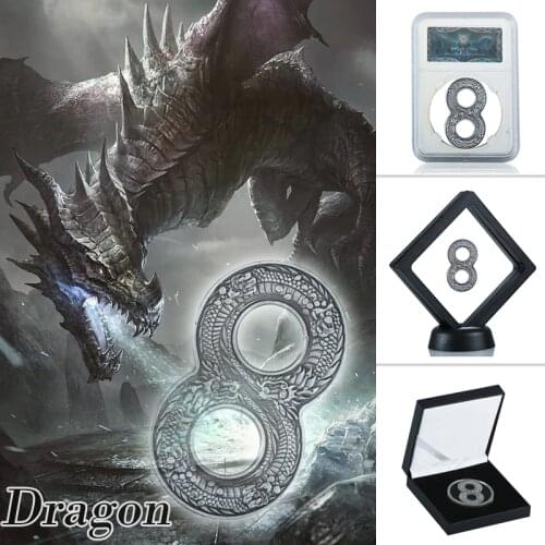 WR Chinese Dragon Ancient Silver Bullion Challenge Coin with Holder Original Coins Collectibles Personalized Gift Dropshipping