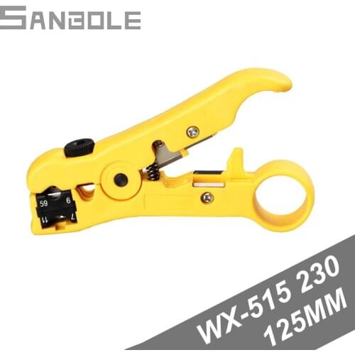 Wx -515 Ratchet Clamp Pliers Multipurpose Cold Pressure Clamp Insulation Naked Terminal Crimping Pliers Coaxial Cable Stripper