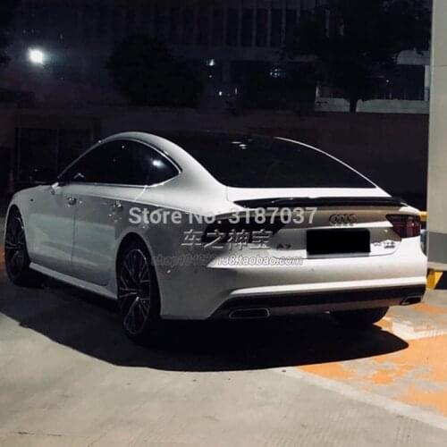 For AUDI A7 S7 RS7 2013-2016 Carbon Fiber rear boot Wing Spoiler Rear Roof Spoiler Wing Trunk Lip Boot Cover Car Styling