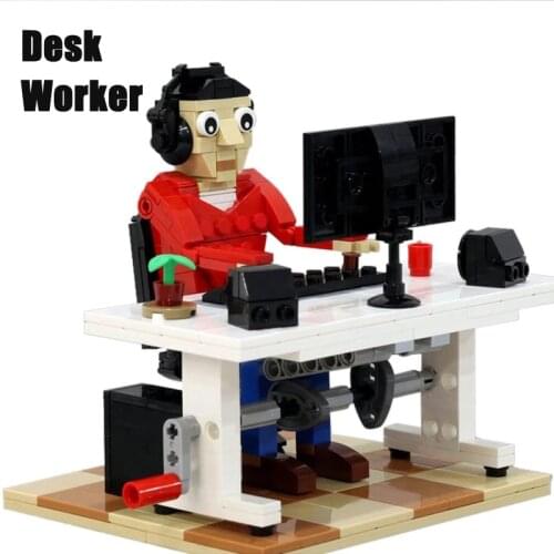 MOC Building Blocks City Office Worker Creators Creativity Computer Office, Building Bricks Children Toys Kids Gift 337PCS