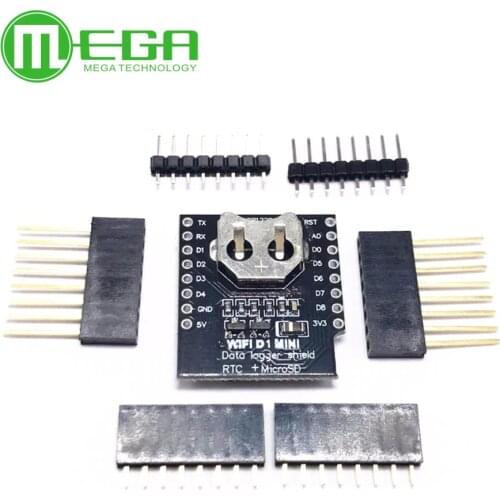 1pcs Real Time Clock Data Log Logger Shield for Micro SD WeMos WIFI D1 Mini Board +RTC DS1307 Clock For Arduino Raspberry