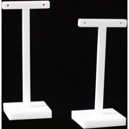 2pcs/set Luxury White Earrings Stand Showcase Displays T Shape Holder