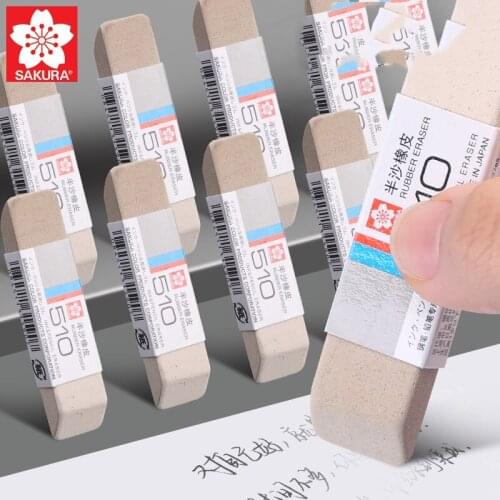 Sakura 512 Full Frosted Erasers 510 Double Head Rubber Multipurpose Special Use for Ballpoint Pen/Pen/pencil School Supplies