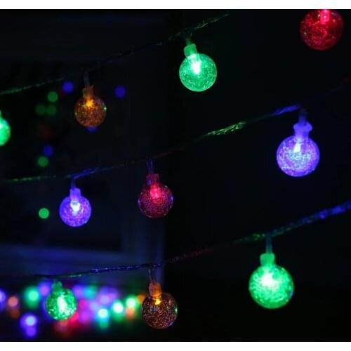 3M 20LED/6M 40LED Crystal Bubble Ball String Lamp Light Waterproof Garland Fairy Lights Party Valentines DIY Decoration