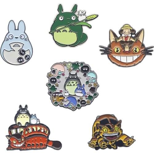 My Neighbor Totoro anime action figure prefect quality metal brooch children gifts home decoration