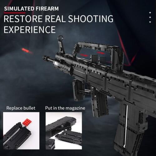 MOULD KING 14005 MOC The QBZ 95 Automatic Rifle Weapon Gun Model Assembly Kits Building Blocks Bricks Kids Toys Gifts