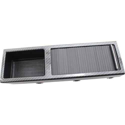 Car Carbon Fiber Drink Bottle Cup Holder Box Storing for BMW E46 3 Series 1998-2005 Front Center Console 51168217953