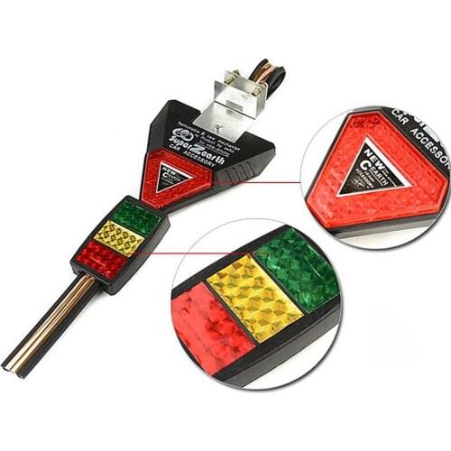 Automotive Reflective Triangle Type Warning Release Eliminate Static Electricity Belt Car Safe Vehicle Warning Car Accessories