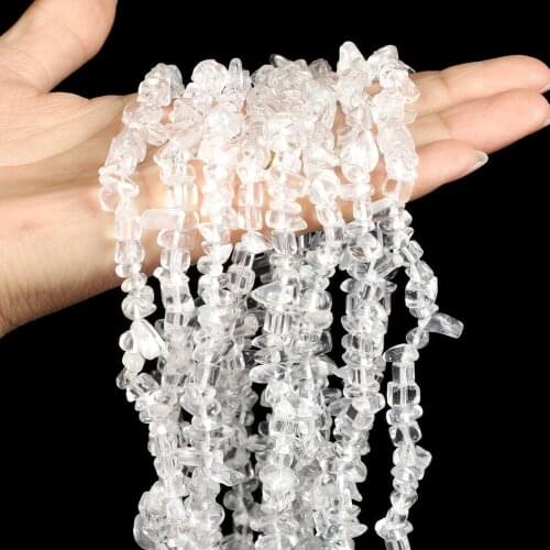 White Glass Irregular Freeform Chip Gravel Beads Natural Stone For Jewelry Making Bracelets Necklace Charm Accessories 3-5-8 mm