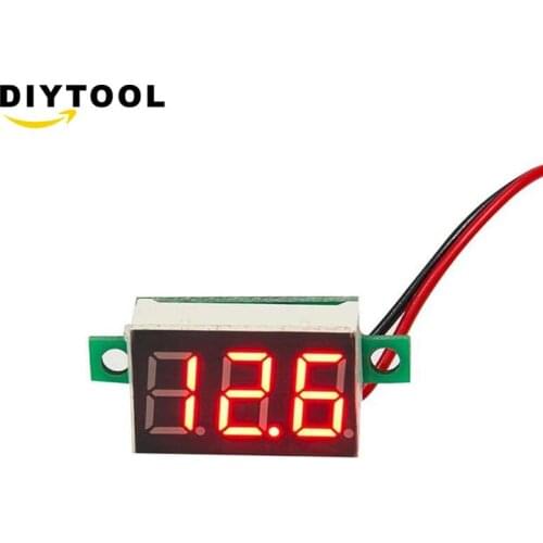 Mini Digital Voltmeter Voltage Tester Meter 0.36 Inch 3-30V LED Screen Electronic Parts Accessories Digital Voltmeter