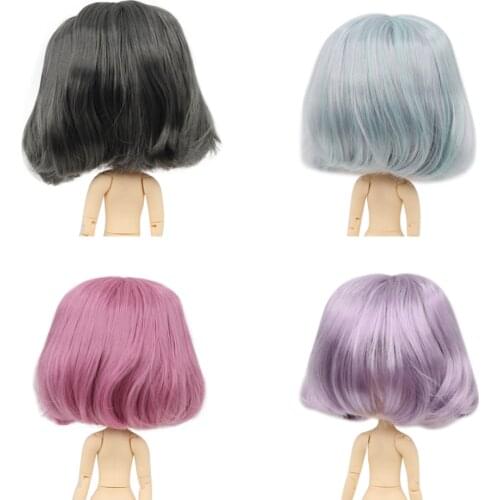 Blyth doll icy wig rbl scalp and dome short wavy hair for DIY cutom doll
