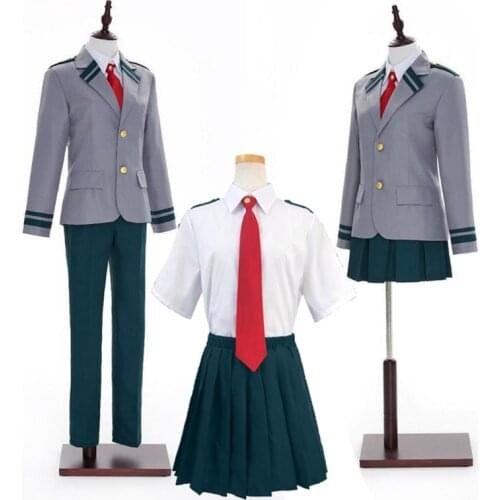 Boku no Hero Academia My Hero Academia Summer and Winiter Uniform Midoriya Izuku Bakugou Katsuki Ochaco Uraraka Cosplay Costume