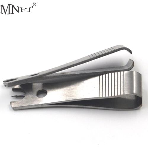 MNFT 1pcs MINI Fly Fishing Line Scissor 2 In 1 Stainless Steel Fishing Line Cutter with Hook Eye Cleaner Tools