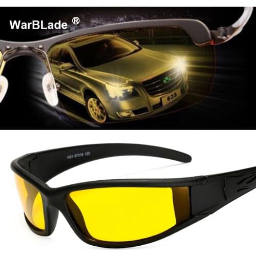 Men Women Sunglasses Goggles Car Driving Glasses Eyewear UV Protection Unisex HD Yellow Lenses Sunglasses Night Vision WarBLade